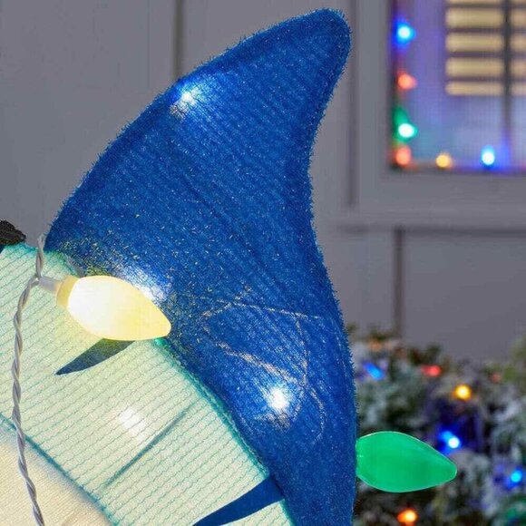 36in MARLIN Tinsel Longfin Saury LED Christmas Light Yard Sculpture 3 Ft Fishing - Picture 6 of 11